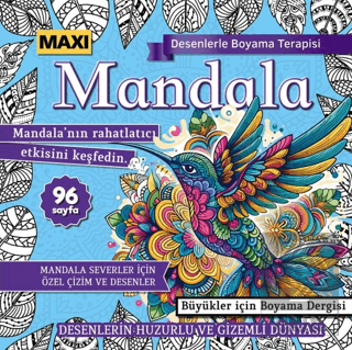 Maxi Mandala Desenlerle Boyama Terapisi 14