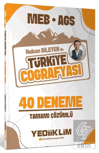 MEB AGS Hakan Bileyen ile Türkiye Coğrafyası Tamamı Çözümlü 40 Deneme Sınavı