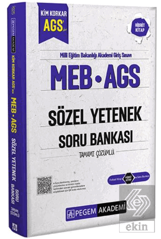 MEB AGS Kim Korkar Sözel Yetenek Soru Bankası Tamamı Çözümlü