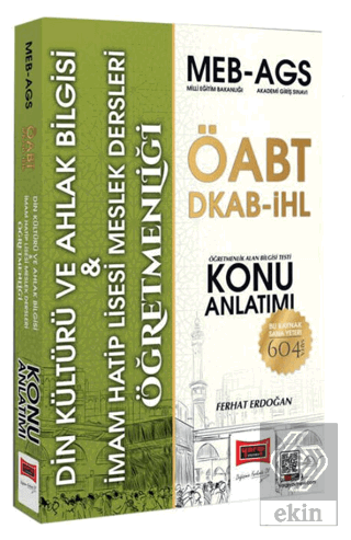 MEB-AGS ÖABT DKAB-İHL Din Kültürü ve Ahlak Bilgisi Öğretmenliği Konu A