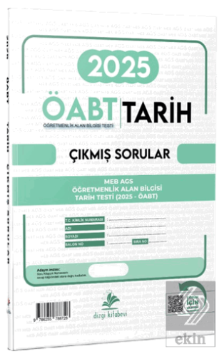 MEB-AGS ÖABT Tarih Video Çözümlü 2025 Sınavı Tek Fasikül Orijinal Çıkmış Sorular