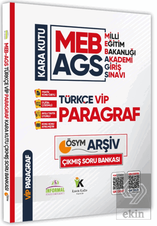 MEB-AGS Türkçenin Kara Kutusu VİP PARAGRAF 3 ÖSYM Çıkmış Soru Arşivi B
