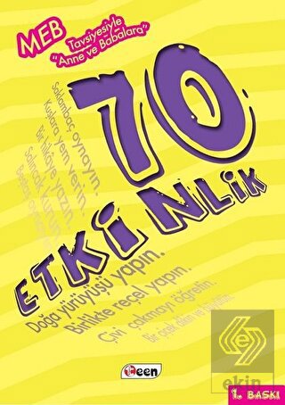 MEB Tavsiyesiyle Anne ve Babalara 70 Etkinlik