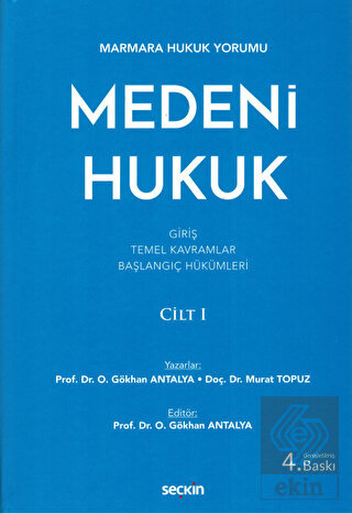 Medeni Hukuk Cilt I