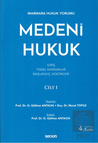 Medeni Hukuk Cilt I