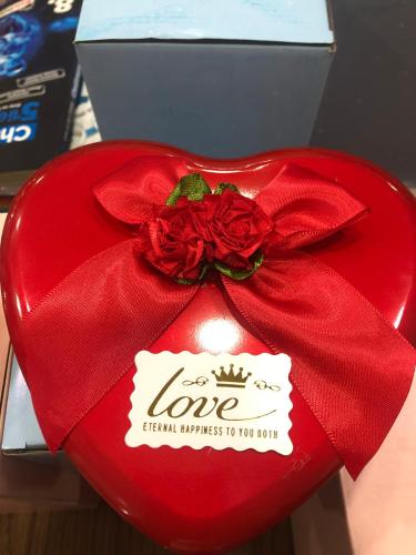 METAL HEDİYE KUTUSU KALP BÜYÜK