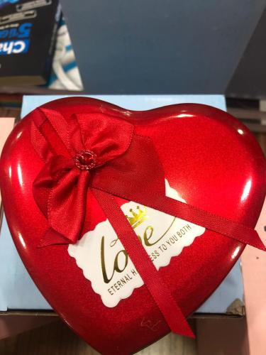 METAL HEDİYE KUTUSU KALP KÜÇÜK