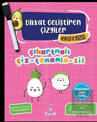 Meyveler ve Sebzeler - Dikkat Geliştiren Çizgiler