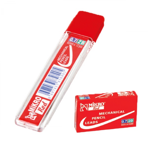 Mikro 60MM Renkli Kurşun Kalem Ucu Kırmızı 0,7