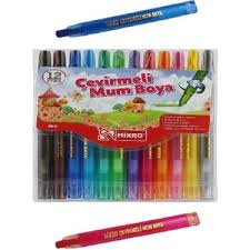 MİKRO ÇEVİRMELİ MUM BOYA MİNİ 12 Lİ