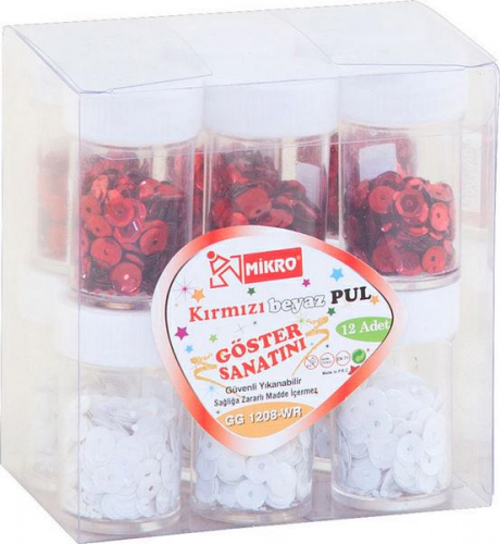 MİKRO GG 12-08WR KIRMIZI -BEYAZ TOZ PUL