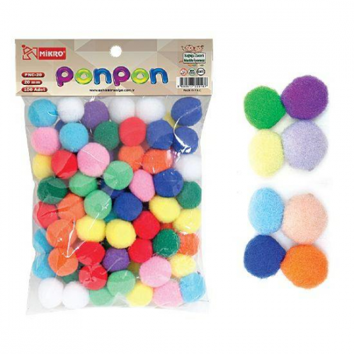 Mikro PNC-20 20MM Ponpon 100 adet
