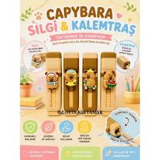 MİKRO SÜRGÜLÜ KALEMTRAŞ SİLGİ CAPYBARA