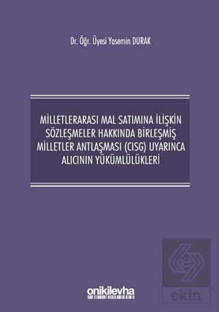 Milletlerarası Mal Satımına İlişkin Sözleşmeler Ha