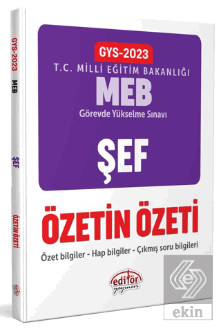 Milli Eğitim Bakanlığı Şef GYS Özetin Özeti