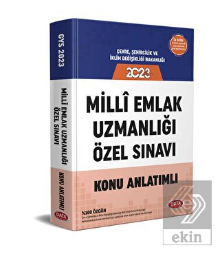 Milli Emlak Uzmanlığı Özel Sınavı Konu Anlatımlı K