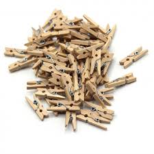 MİNİ AHŞAP MANDAL NATUREL