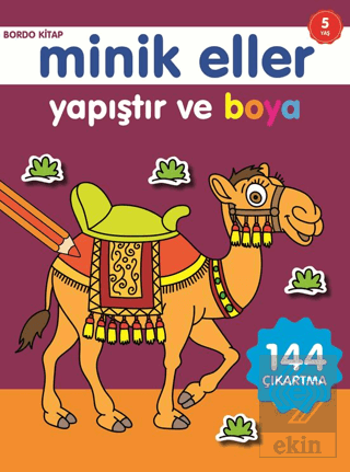 Minik Eller Yapıştır Ve Boya - Bordo Kitap