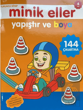 Minik Eller Yapıştır Ve Boya - Turuncu Kitap