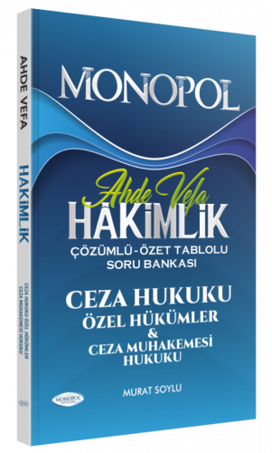 Monopol Ahde Vefa Hakimlik Ceza Hukuku