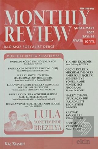 Monthly Review Bağımsız Sosyalist Dergi Sayı: 14 /