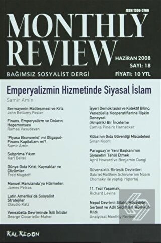 Monthly Review Bağımsız Sosyalist Dergi Sayı: 18 /