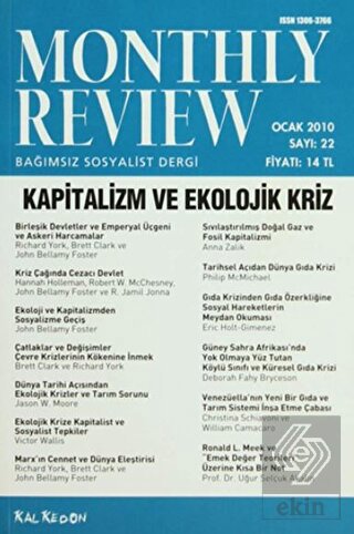 Monthly Review Bağımsız Sosyalist Dergi Sayı: 22 /
