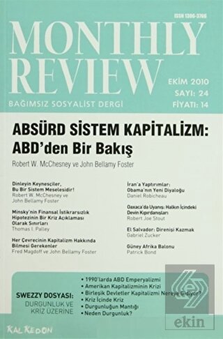 Monthly Review Bağımsız Sosyalist Dergi Sayı: 24 /