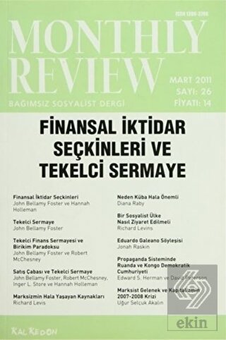 Monthly Review Bağımsız Sosyalist Dergi Sayı: 26 /