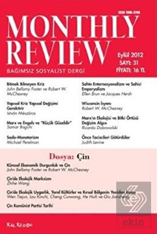 Monthly Review Bağımsız Sosyalist Dergi Sayı: 31 /