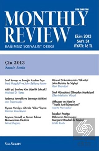 Monthly Review Bağımsız Sosyalist Dergi Sayı: 34 /
