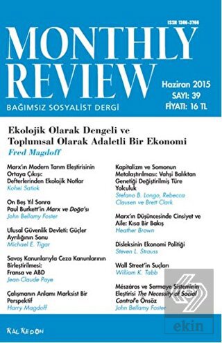 Monthly Review Bağımsız Sosyalist Dergi Sayı : 39