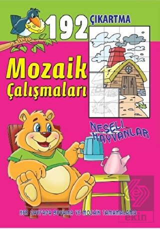 Mozaik Çalışmaları 192 Çıkartma -  Neşeli Hayvanla