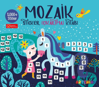 Mozaik Sticker Çıkartma Kitabı - Turkuaz