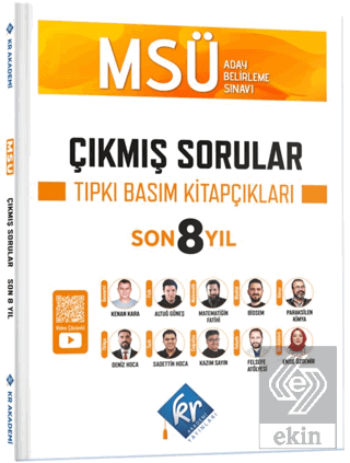 MSÜ Çıkmış Sorular Son 8 Yıl Tıpkı Basım Kitapçıkları Kolektif KR Akad