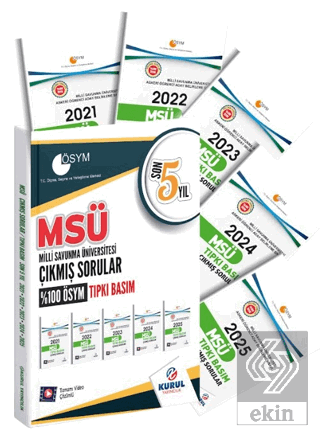 MSÜ Son 5 Yıl Tıpkı Basım Çıkmış Sorular