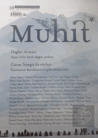 Muhit Aylık Edebiyat ve Fikir Dergisi Sayı: 58 - Ekim 2024