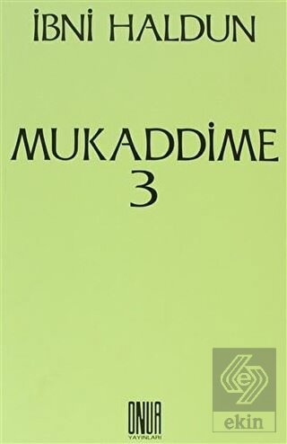Mukaddime Cilt: 3