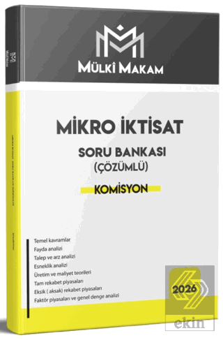 Mülki Makam Mikro İktisat Soru Bankası Çözümlü
