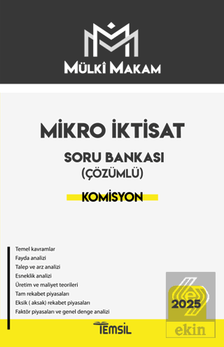 Mülki Makam Mikro İktisat Soru Bankası