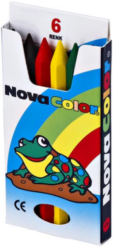 N.COLOR 6 RENKLİ KISA MUM BOYA (1106)