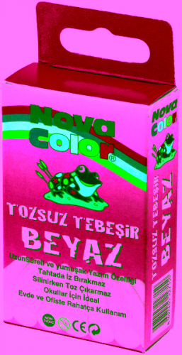 N.Color Tozsuz Tebeşir Beyaz 10 Lu Kutu