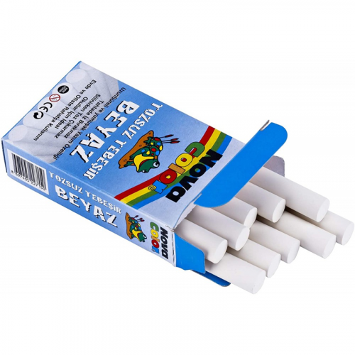 N.Color Tozsuz Tebeşir Beyaz 10 Lu Kutu