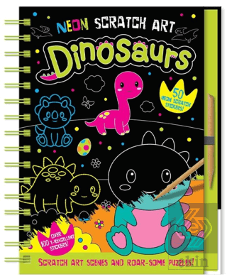 Neon Scratch Art - Dinosaurs