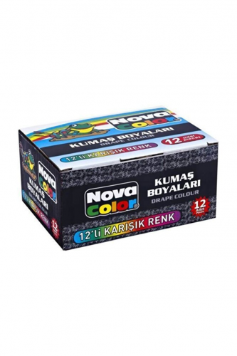Nova Color KUMAŞ BOYASI 12 Lİ TAKIM