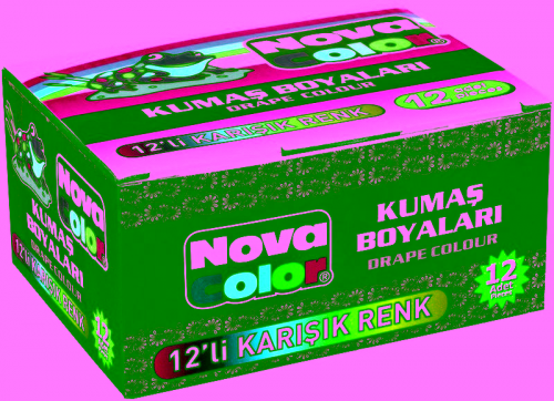 Nova Color KUMAŞ BOYASI 12 Lİ TAKIM