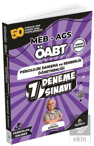 ÖABT MEB-AGS Psikolojik Danışma ve Rehberlik Öğretmenliği 7 Deneme Fasikül Çözümlü