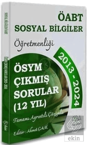 ÖABT MEB-AGS Sosyal Bilgiler Öğretmenliği Çıkmış Sorular Son 12 Yıl Çö