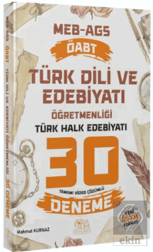 ÖABT MEB-AGS Türk Dili ve Edebiyatı Öğretmenliği Türk Halk Edebiyatı 3