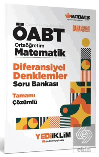ÖABT Ortaöğretim Matematik Öğretmenliği Diferansiyel Denklemler Tamamı